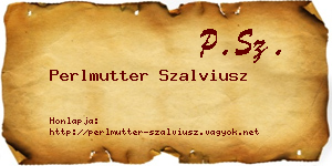 Perlmutter Szalviusz névjegykártya